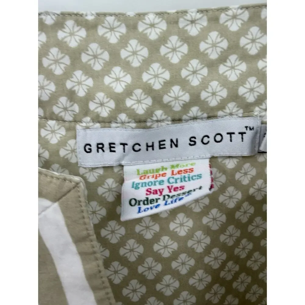 Gretchen Scott Women's Abstract Multicolor Classic 3/4 Sleeve Tunic Top Diva 18 - Picture 2 of 9